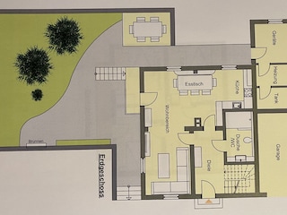 Ferienhaus EulenNest Plan Erdgeschoss