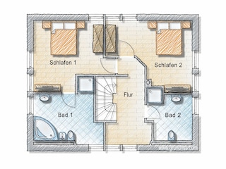 Grundriss Obergeschoss