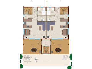 Grundriss Erdgeschoss Wellness-Chalet