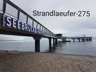 Kurzer Spaziergang am Strand zur Seebrücke Haffkrug