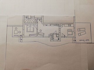 Grundriss / Frühst.p. / Schlafz. /Wohnbe./Kü./Terrasse