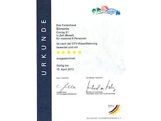 5-Stars granted by DTV (German Touristic Association)