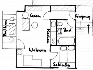 Grundriss der Ferienwohnung Lupine