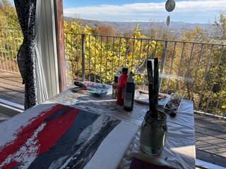 Bei dieser Aussicht malen, das gibt Inspiration