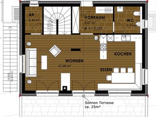 Chalet Mühlbach am Hochkönig Pianta del piano 25