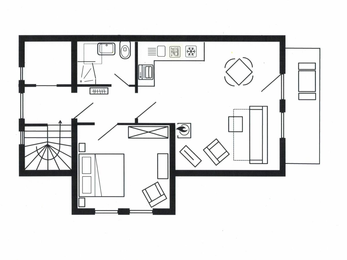 Grundriss Ferienwohnung Insel Mön