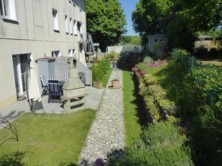 Wohnungseingang und Terrasse