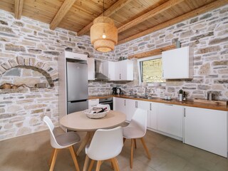 Kitchen and dining inside