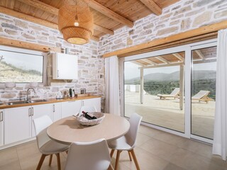 Kitchen and dining inside