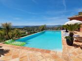 Private pool with sea view