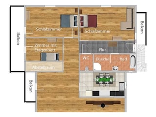 Appartement de vacances Kaprun Plan d'étage 57