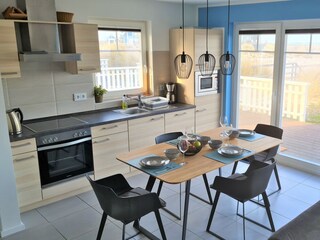 Kitchen and dining area