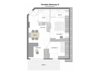 Grundriss der Wohnung