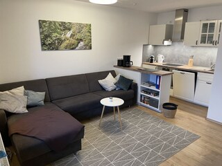 Sofa and Kitchen
