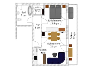 Grundriss Wohnung