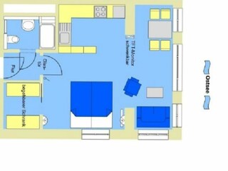 Vakantieappartement Binz Grondplan 20