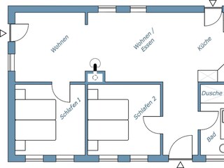 Vakantiehuis Uphusum Grondplan 21