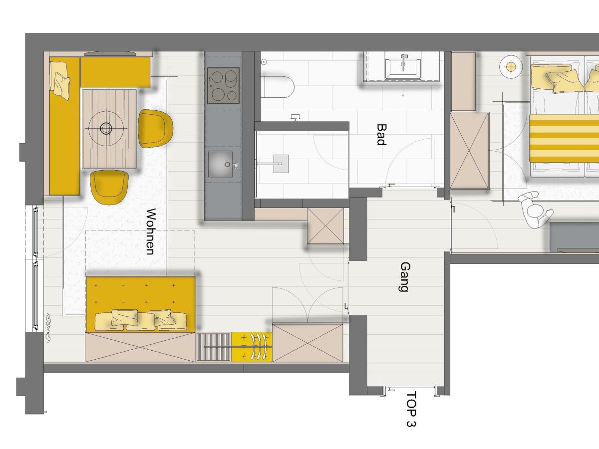 Grundriss Ferienwohnung Rofanspitz