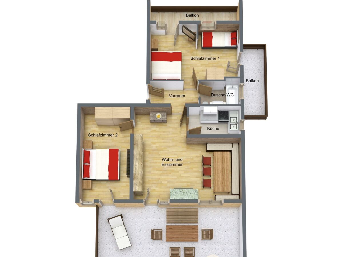 Familiensuite Alpenchalet Plan