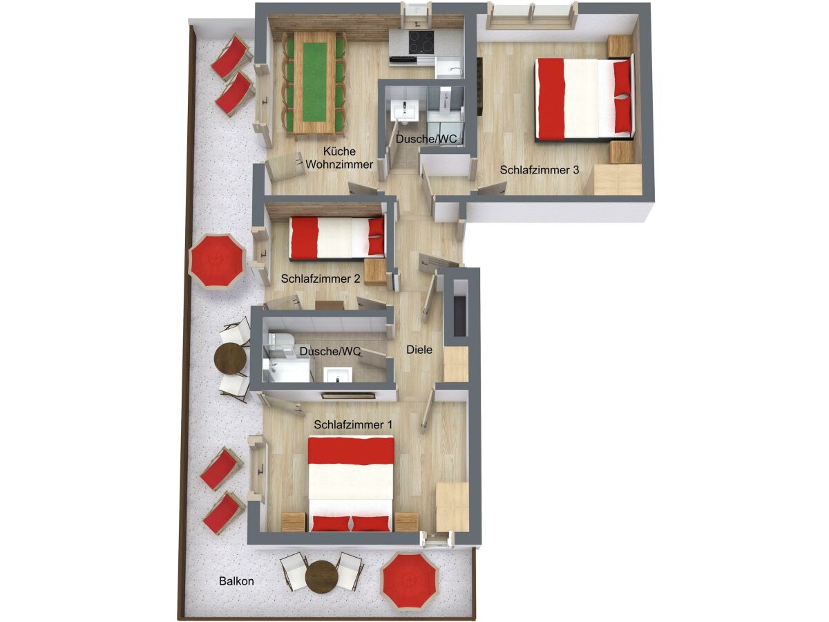 Familienappartement Alpbachtal Plan