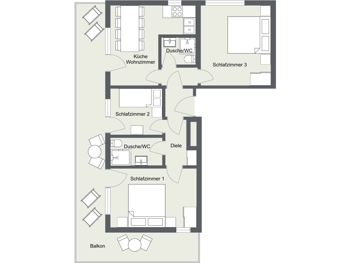 Familienappartement Alpbachtal Plan