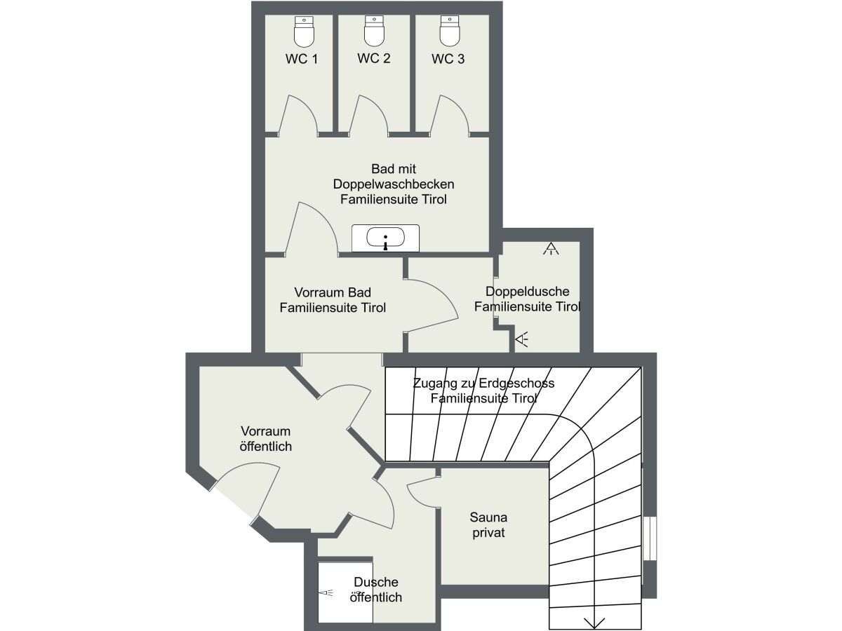 Familiensuite Tirol Plan UG