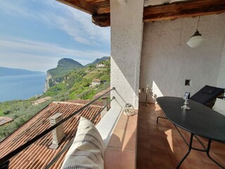 Die große Loggia mit Gardaseeblick