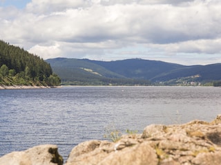 Blick auf Feldberg über Schluchsee Wasser Natur Landsch