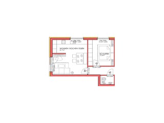 Grundriss Appartement 'Wilder Kaiser'