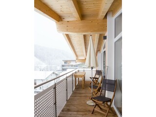 Balkon im Winter