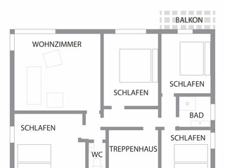 Vakantiehuis Loßburg Grondplan 22
