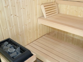 Sauna im Ferienhaus Tanne und Tal Relax mit Holzliegen