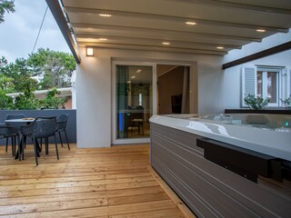 Wooden floor covering.