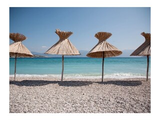 Kieselstrand.