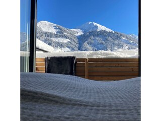 Lebensfreude Ausblick vom Bett