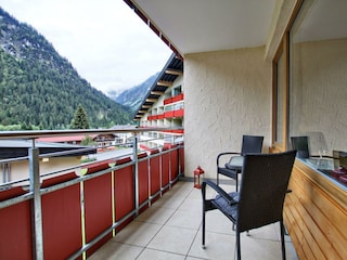 Balkon mit Bergblick