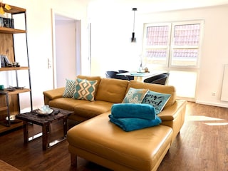 Leder-Ecksofa für gemütliche Stunden,