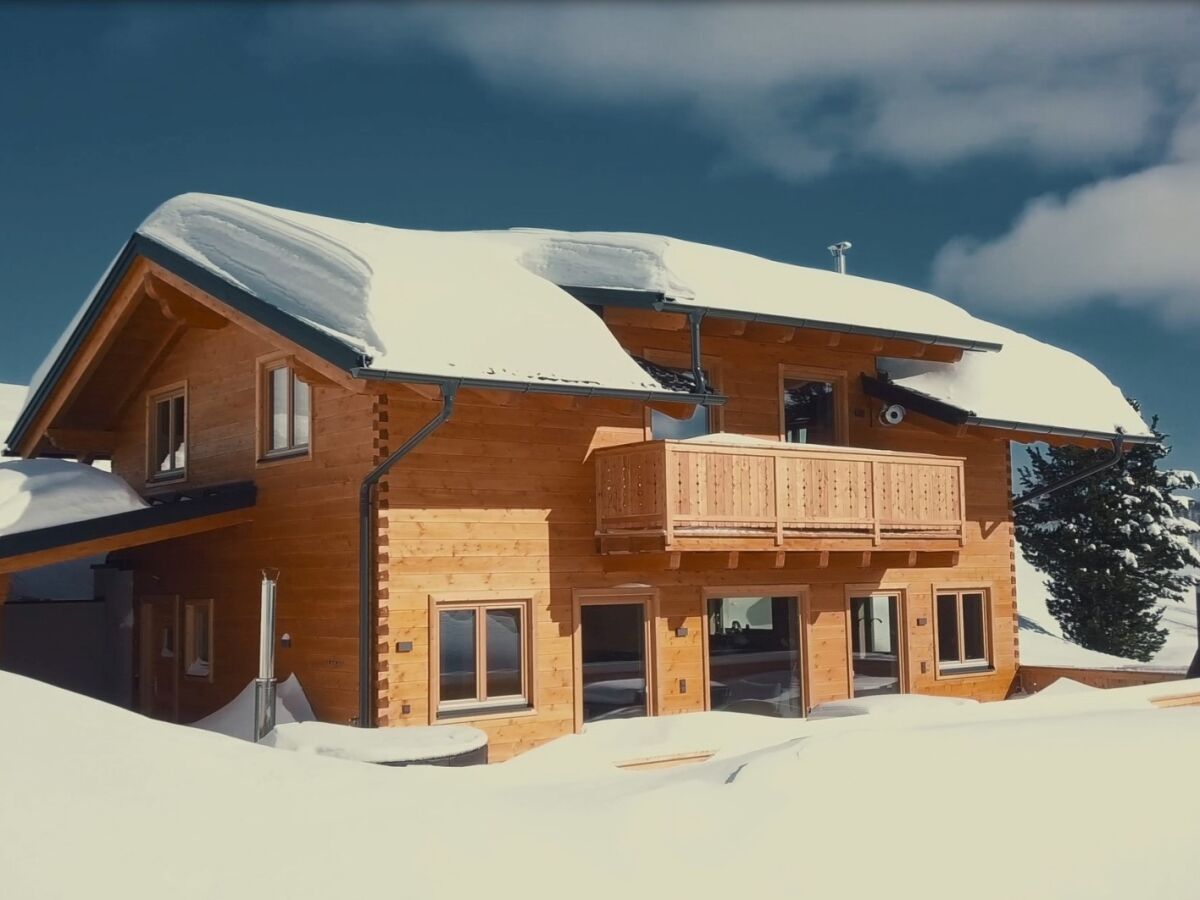 Exterior view of mountain winter chalets