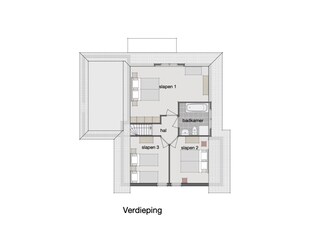 Villa Kamperland Plano de planta 42