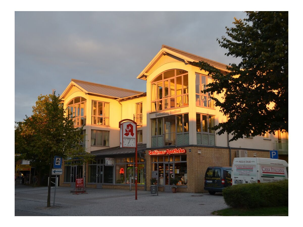 Wintergarten mit Blick auf die "Neue Strandstraße"