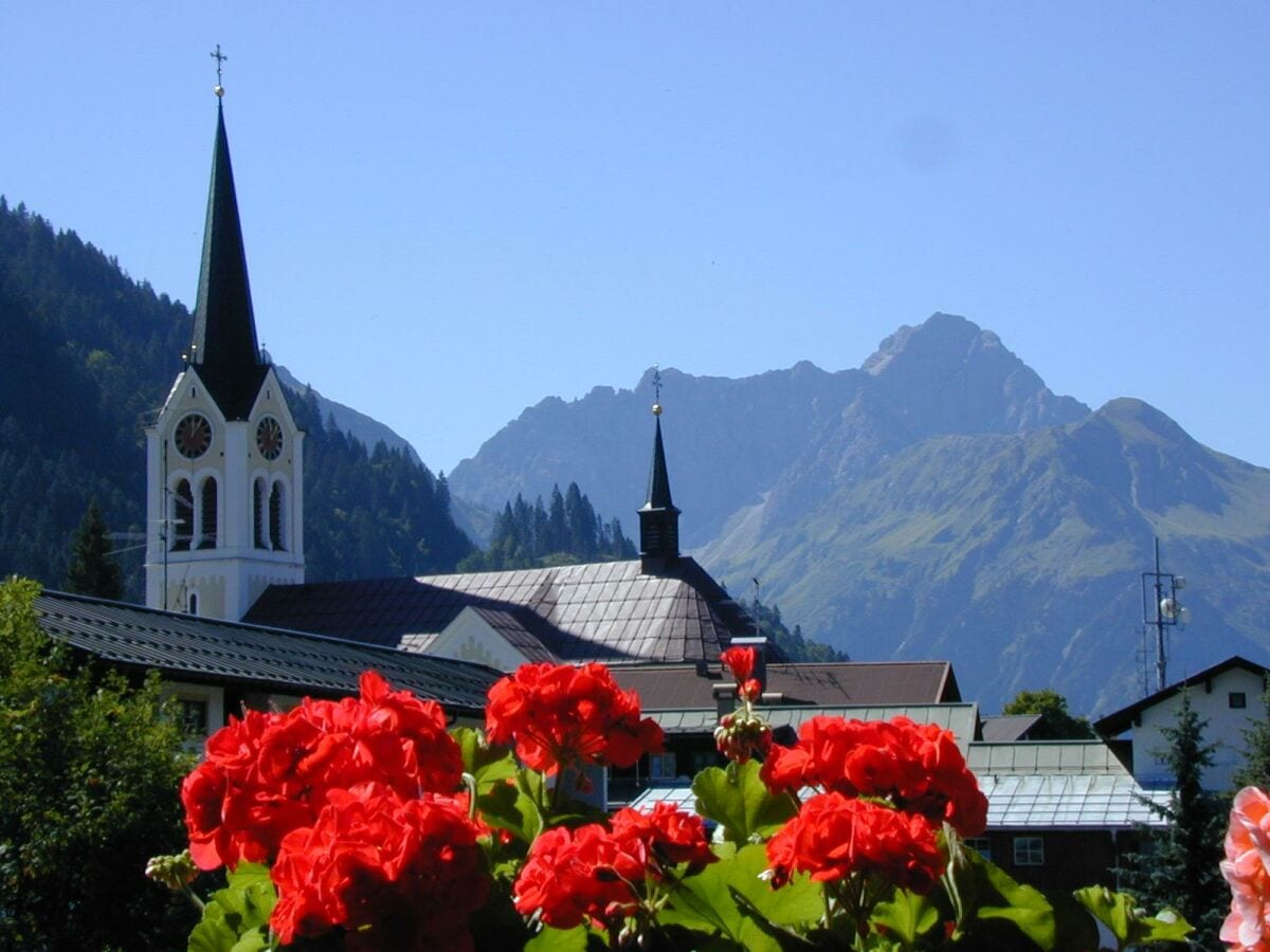 Aussicht Dorf mit Widderstein