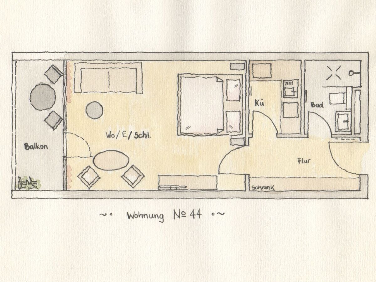 Grundriss Wohnung  No.44