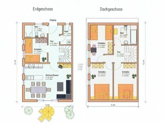Grundriss Erdgeschoss / Obergeschoss