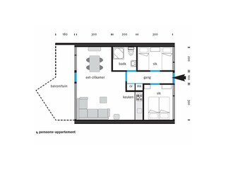 Appartamento Westkapelle Pianta del piano 33