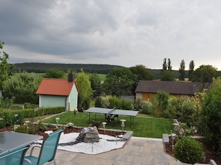 Ein Blick aus unserem Gartenhaus