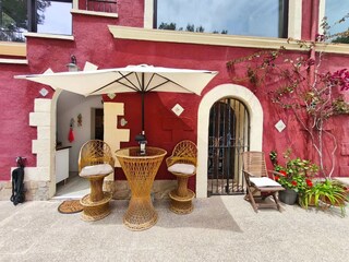 Kleine Terrasse vor dem Apartment