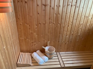 Blick in die Sauna