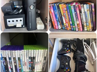 Ausstattung -Spielekonsole, DVDs, XBox Kinect, GameCube