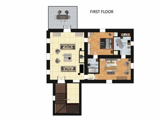 Villa San Casciano dei Bagni Pianta del piano 45