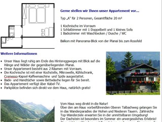 Apartment für 1-2 Personen